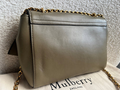 Mulberry Linen Regular Lily with Gold Hardware (RRP £995)