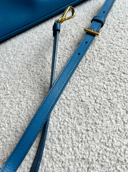 Prada Blue Saffiano Tote