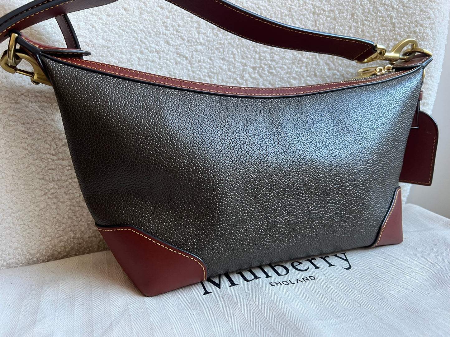Mulberry Heritage Crossbody Clipper Eco Cognac Scotchgrain