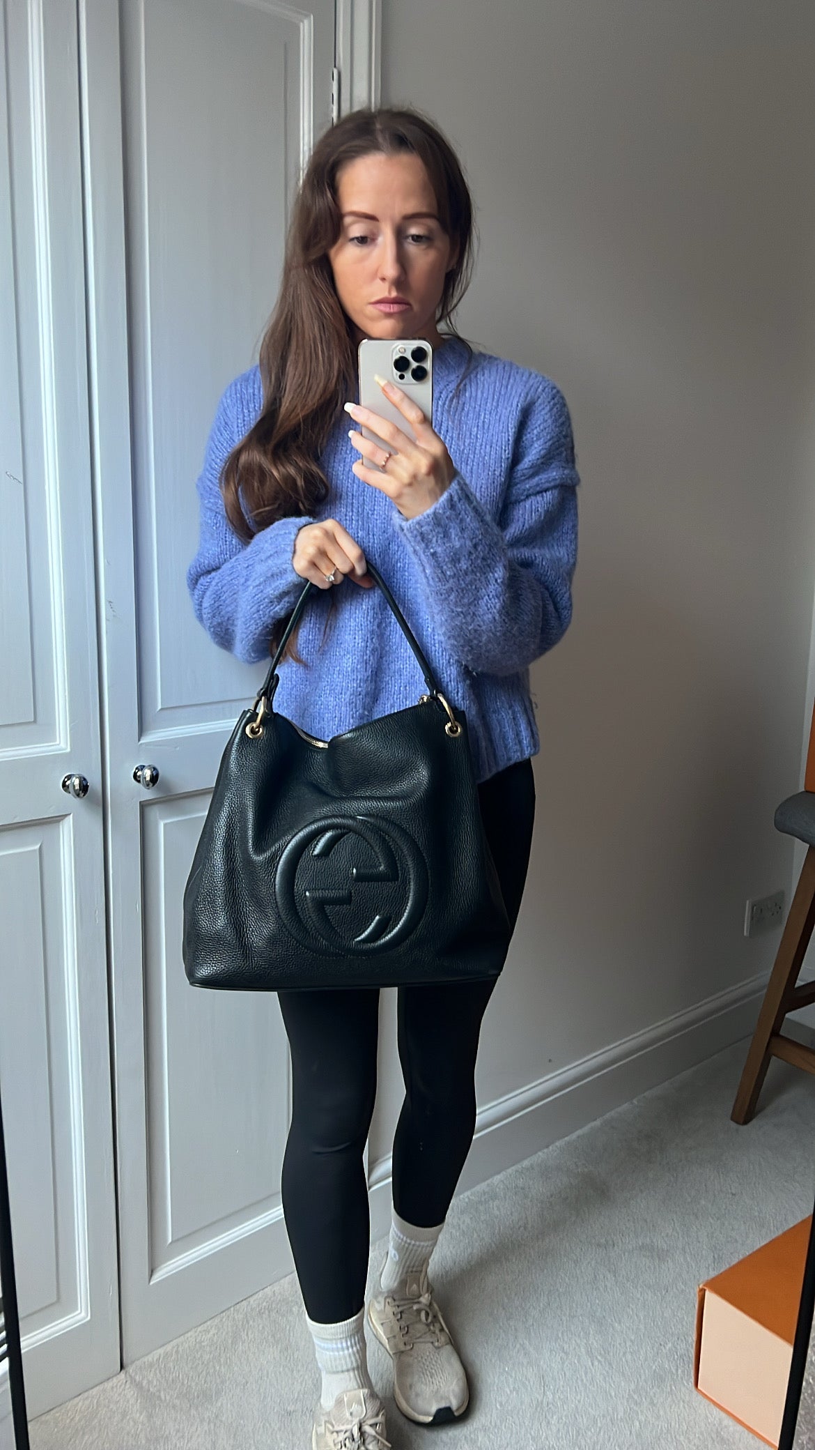 Gucci Soho Large Hobo in Black Pebbled Calfskin