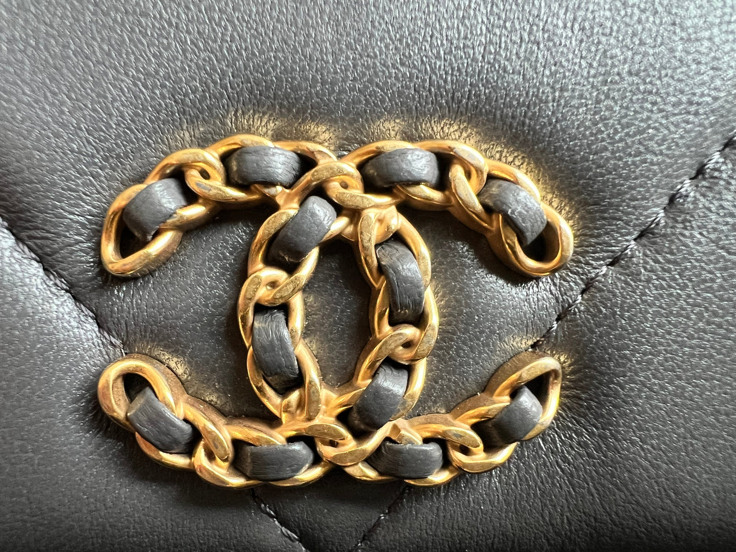 Chanel Grey 19 Wallet on Chain