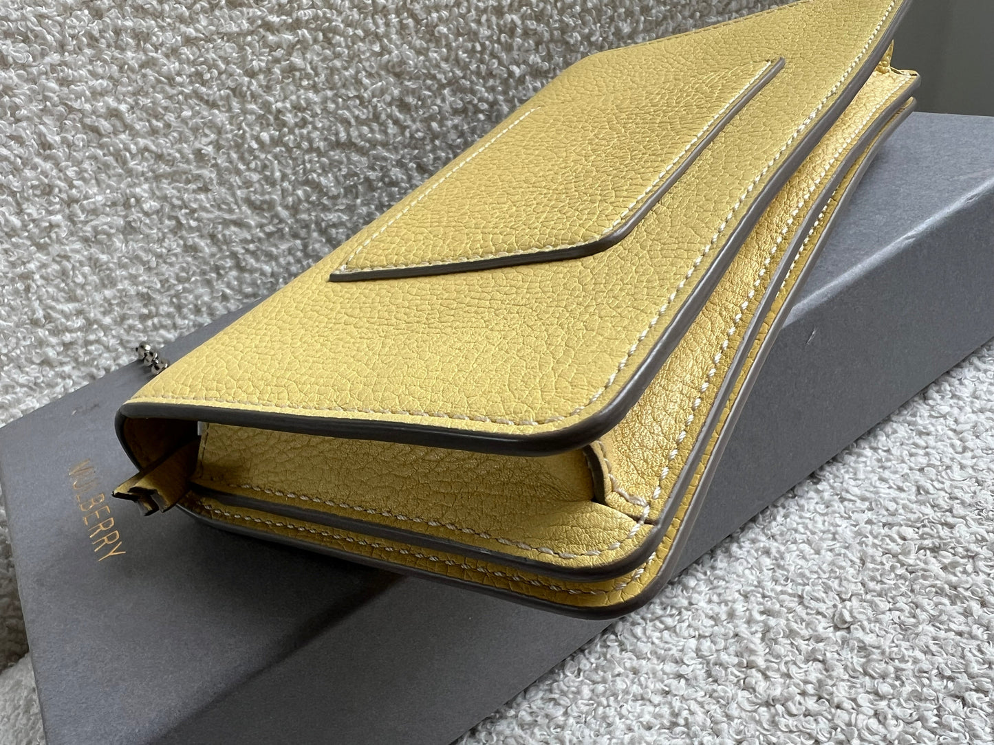 Mulberry Camomile Yellow Bayswater Clutch (RRP £495)