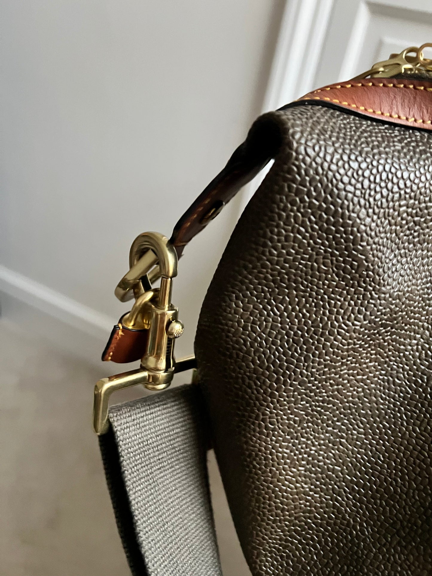 Mulberry Large Clipper Bag in Mole Cognac Scotchgrain (RRP £995)