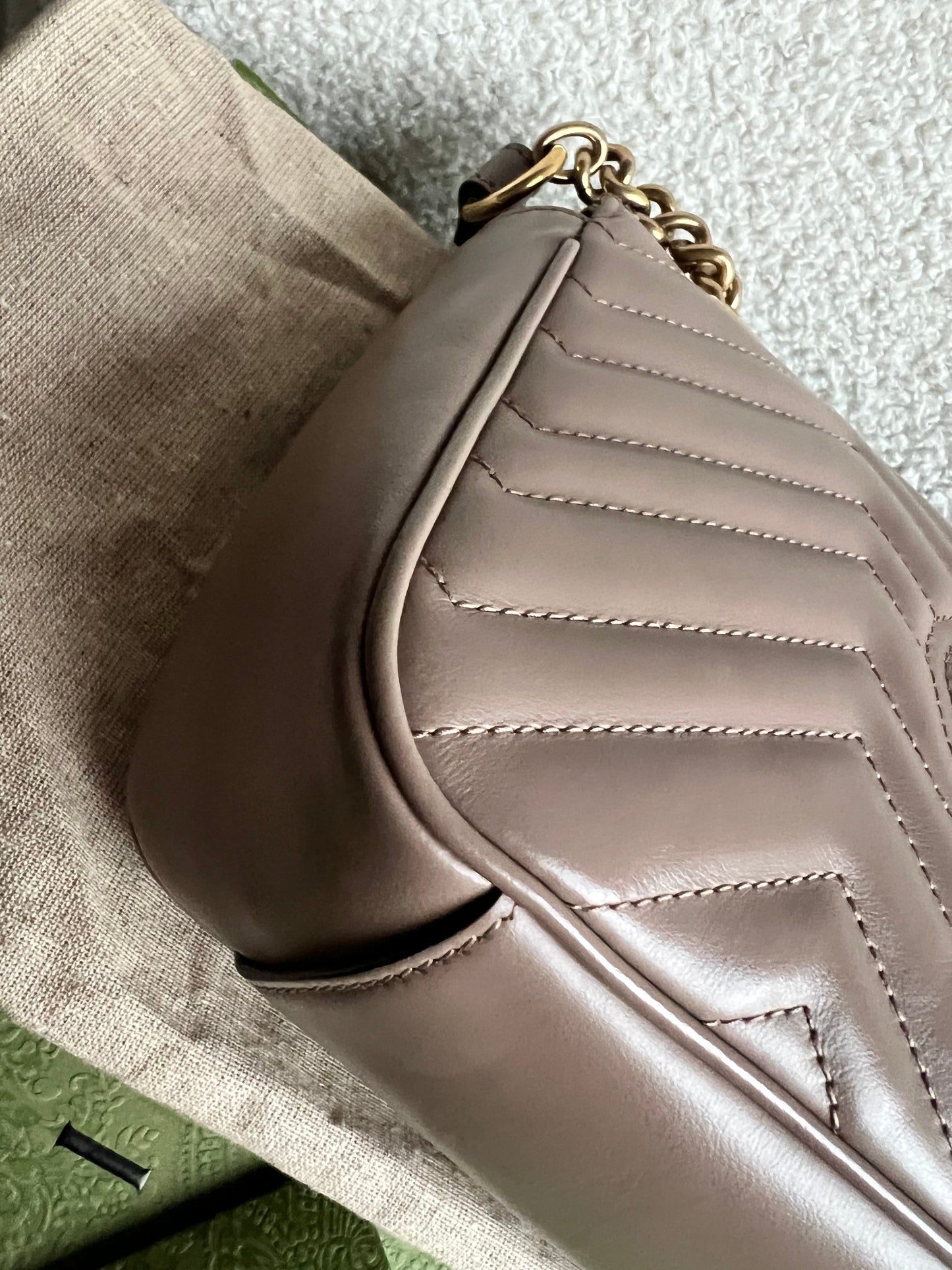 Gucci GG Dusty Pink Marmont Small Shoulder Bag (RRP £2070)