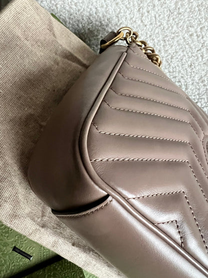 Gucci GG Dusty Pink Marmont Small Shoulder Bag (RRP £2070)