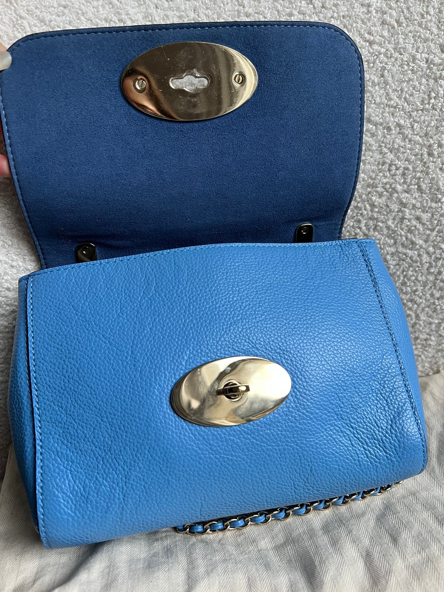 Mulberry Cornflower Blue Regular Lily with Gold Hardware (RRP £995)