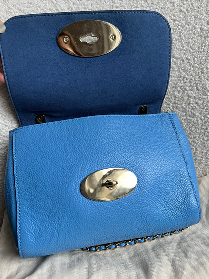 Mulberry Cornflower Blue Regular Lily with Gold Hardware (RRP £995)