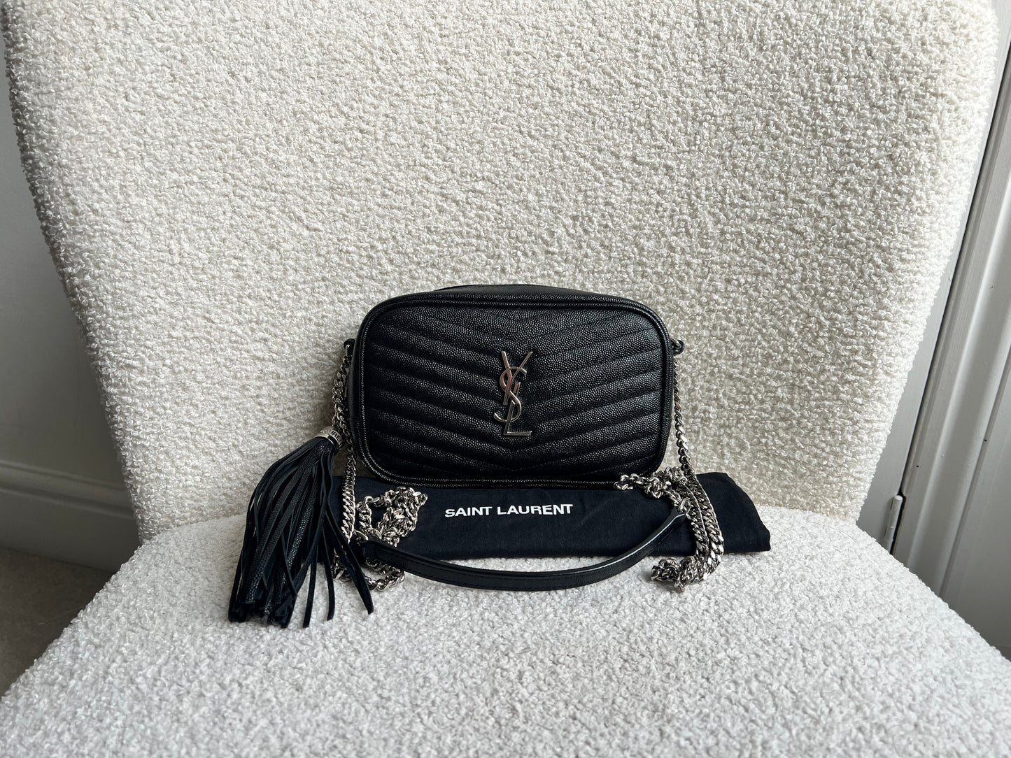 Yves Saint Laurent (YSL) Black Mini Lou Camera Bag (RRP £1285)
