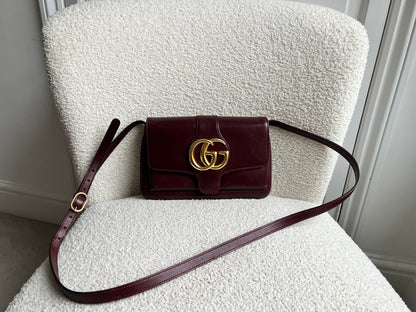 Gucci Burgundy Small Arli Shoulder Bag