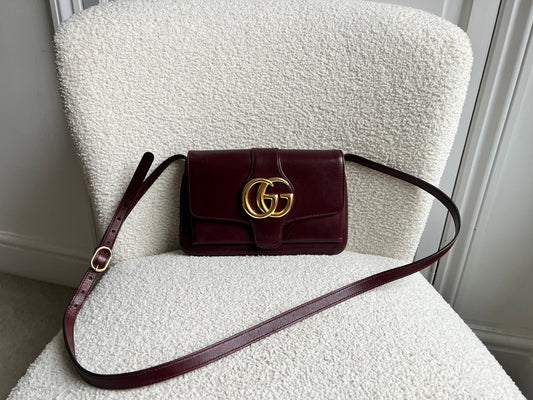 Gucci Burgundy Small Arli Shoulder Bag