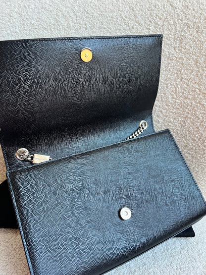 Yves Saint Laurent (YSL) Black Medium Kate with Silver Hardware (RRP £1730)