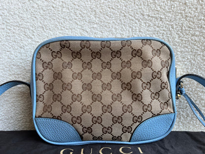 Gucci Bree GG Canvas Light Blue Small Messenger Bag