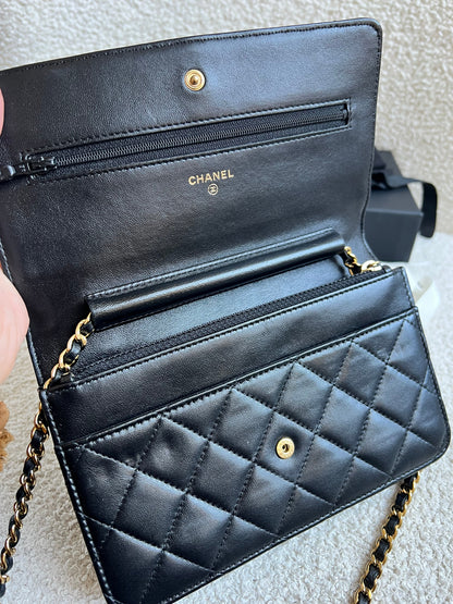 Chanel Wallet on Chain in Black Lambskin Gold Hardware (RRP £2,930)