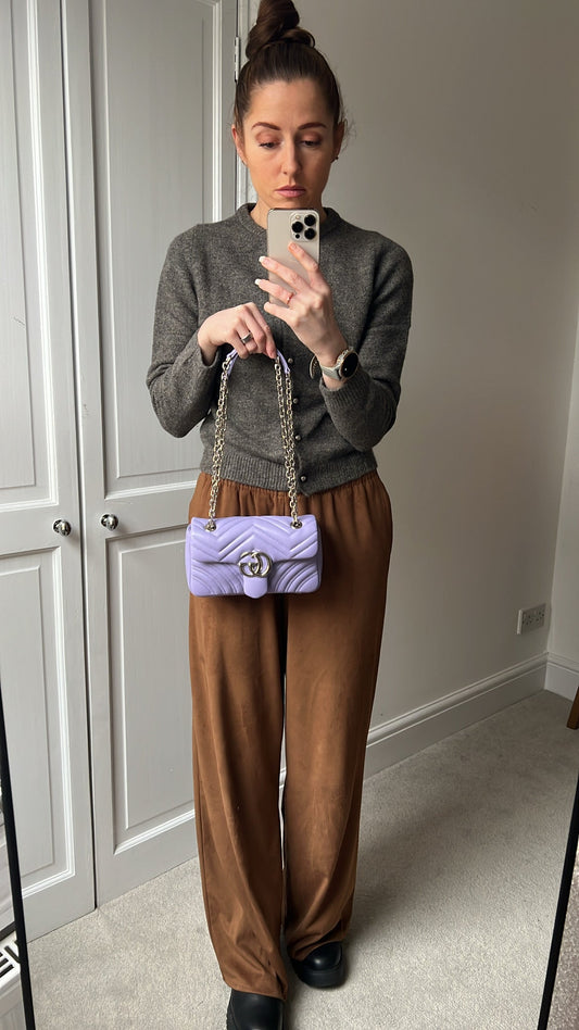 Gucci GG Purple Marmont Mini Shoulder Bag (RRP £1,890)