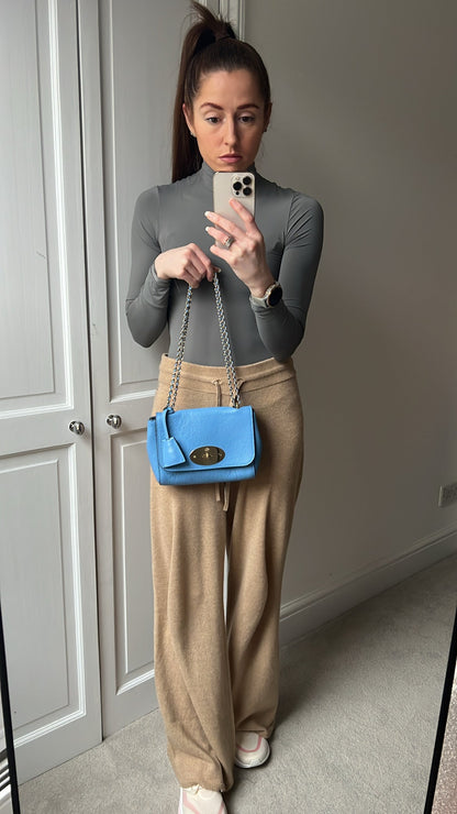 Mulberry Cornflower Blue Regular Lily with Gold Hardware (RRP £995)