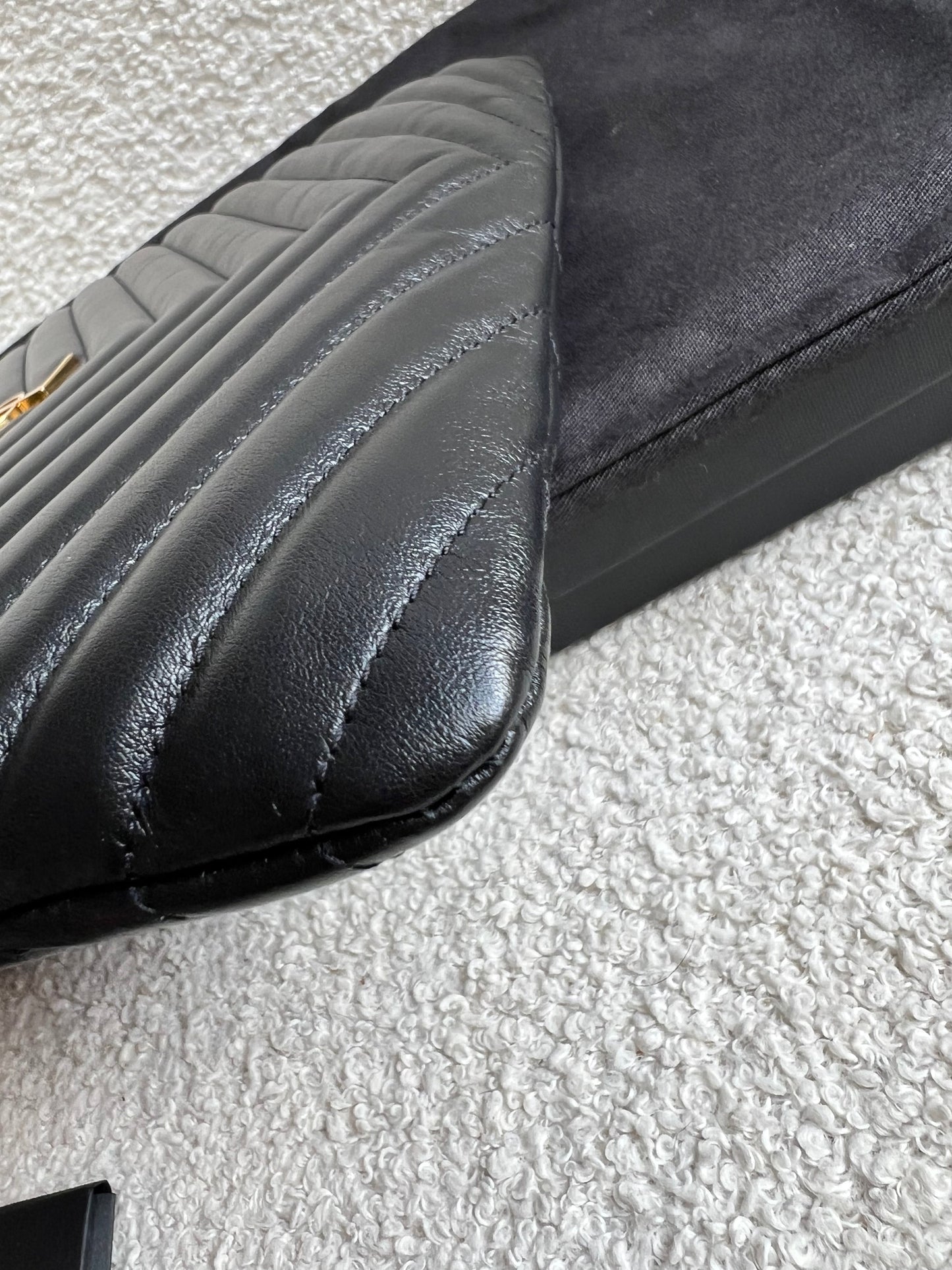 Yves Saint Laurent (YSL) Black Monogram Clutch Pouch (RRP £530)