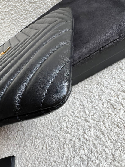 Yves Saint Laurent (YSL) Black Monogram Clutch Pouch (RRP £530)