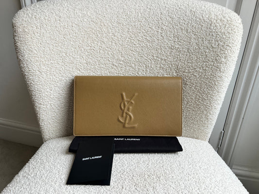 Yves Saint Laurent (YSL) Beige Belle de Jour Clutch