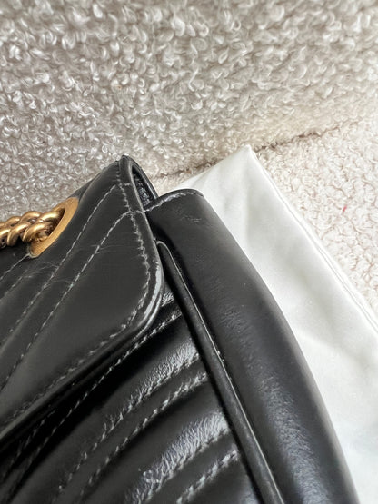Gucci GG Black Marmont Small Shoulder Bag (RRP £2070)