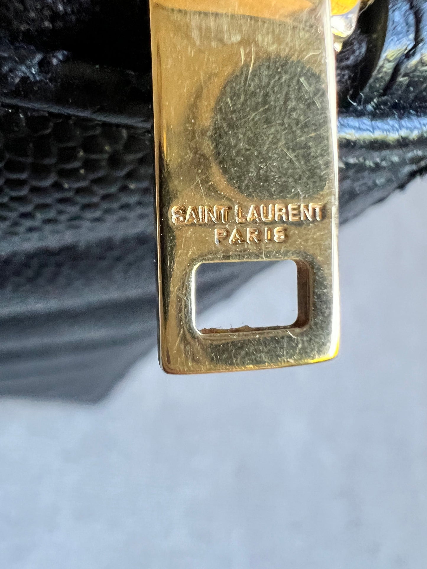 Yves Saint Laurent (YSL) Black Cassandra Zip Pouch (RRP £365)