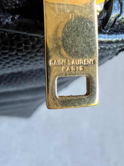 Yves Saint Laurent (YSL) Black Cassandra Zip Pouch (RRP £365)