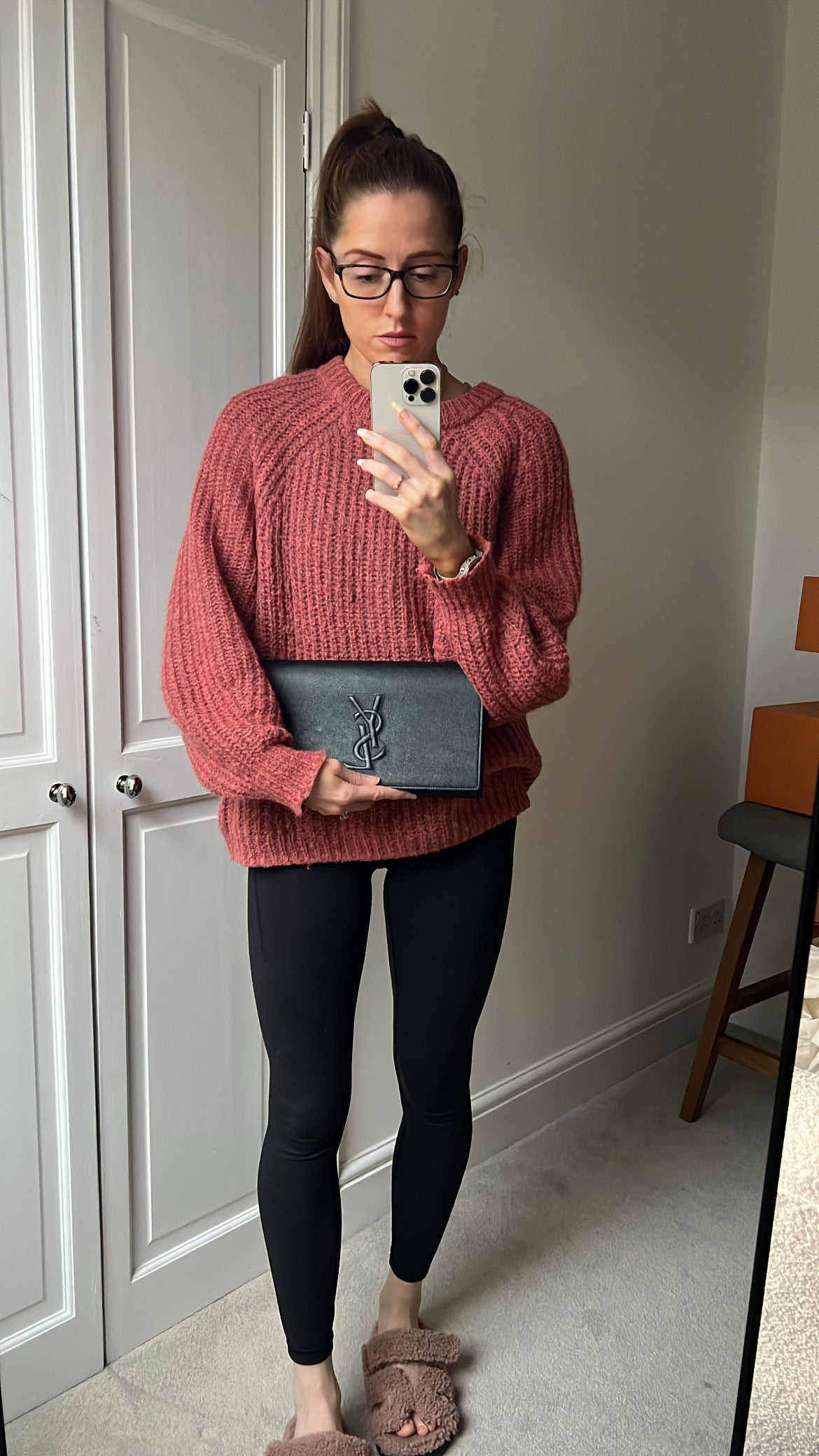 Yves Saint Laurent (YSL) Black Belle de Jour Clutch