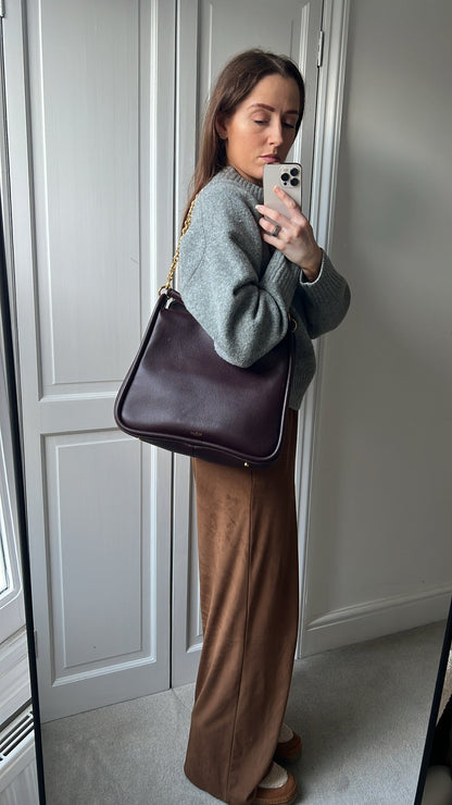 Mulberry Large Leighton in Oxblood with Gold Hardware (RRP £1,095)