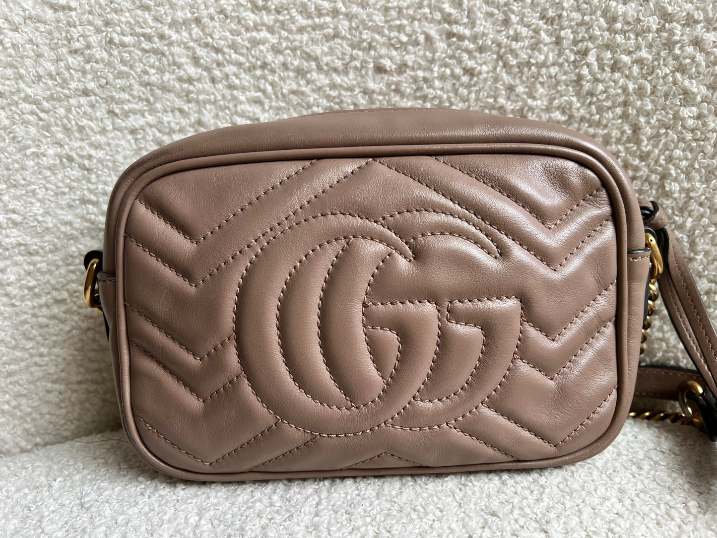 Gucci GG Dusty Pink Marmont Mini Shoulder Bag (RRP £1,360)