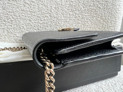 Gucci Black Interlocking GG Chain Wallet