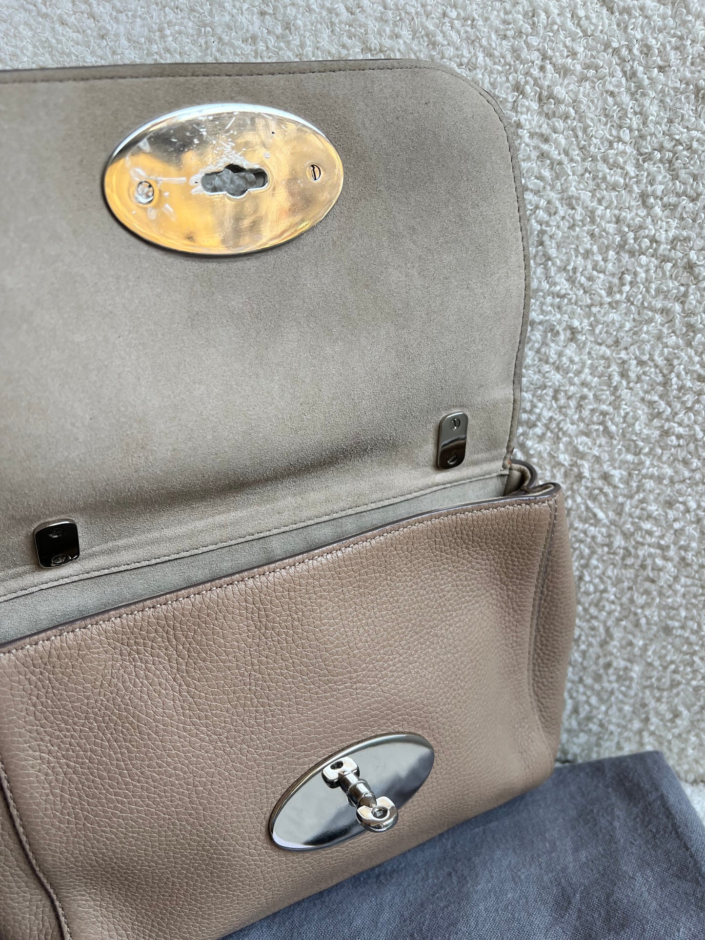 Mulberry Mushroom Grey Regular Lily with Silver Hardware (RRP £995)