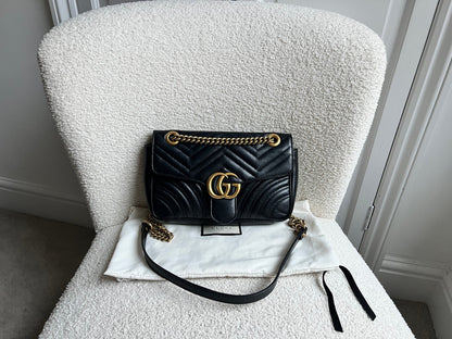 Gucci GG Black Marmont Small Shoulder Bag (RRP £2070)
