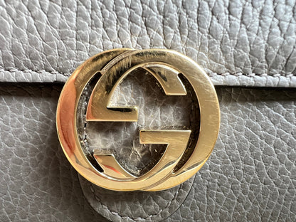 Gucci Dollar Grey Interlocking Chain Wallet