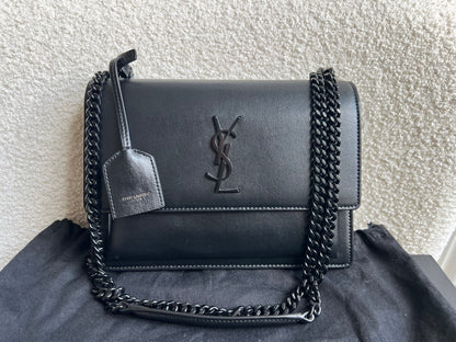 Yves Saint Laurent (YSL) Black on Black Medium Sunset (RRP £1,950)