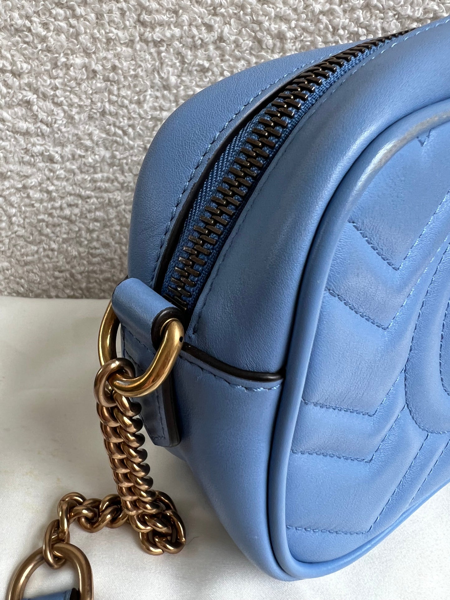 Gucci GG Blue Marmont Mini Shoulder Bag (RRP £1,360)