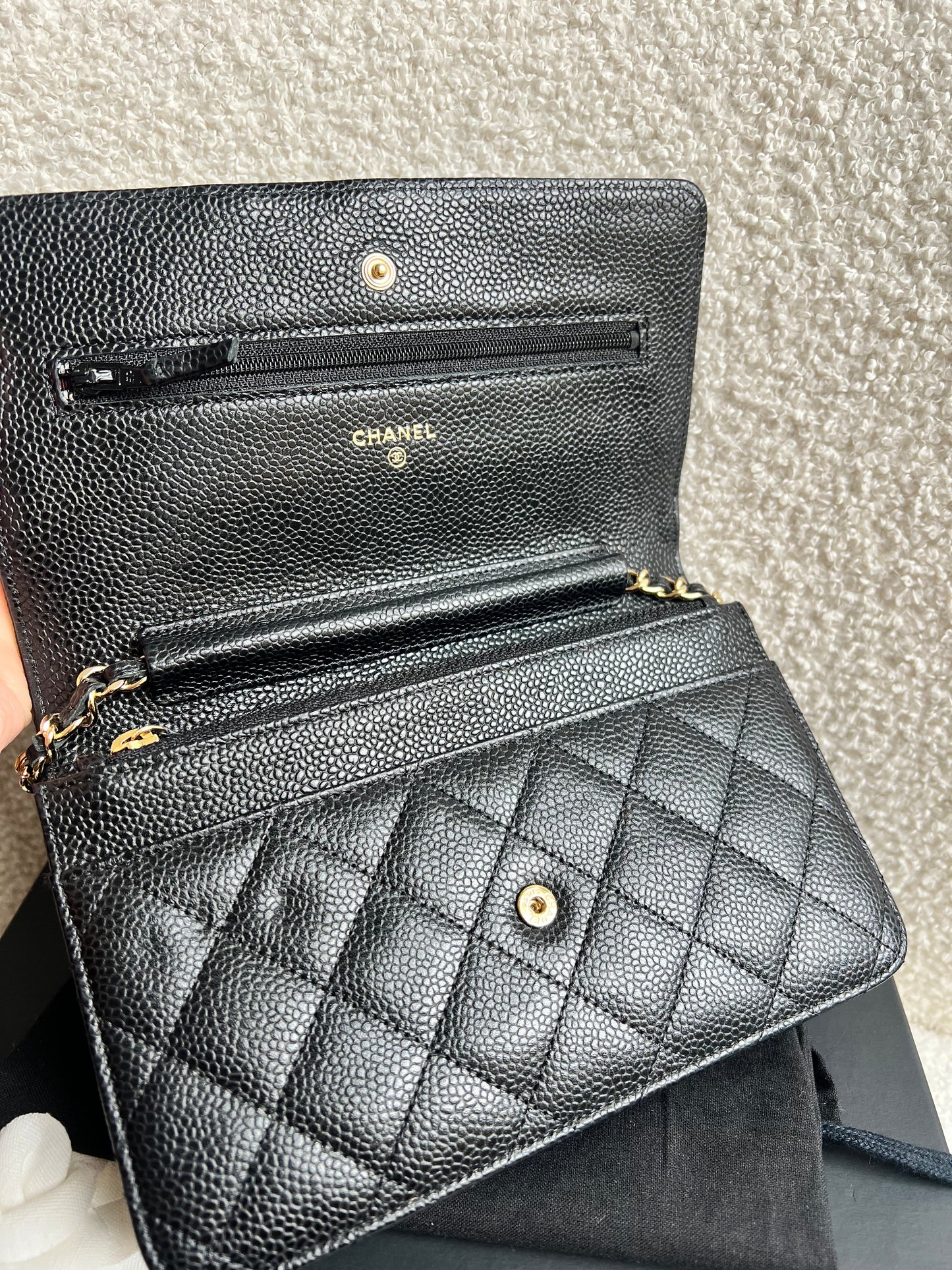 Chanel Black Caviar Wallet on Chain (RRP £2,930)