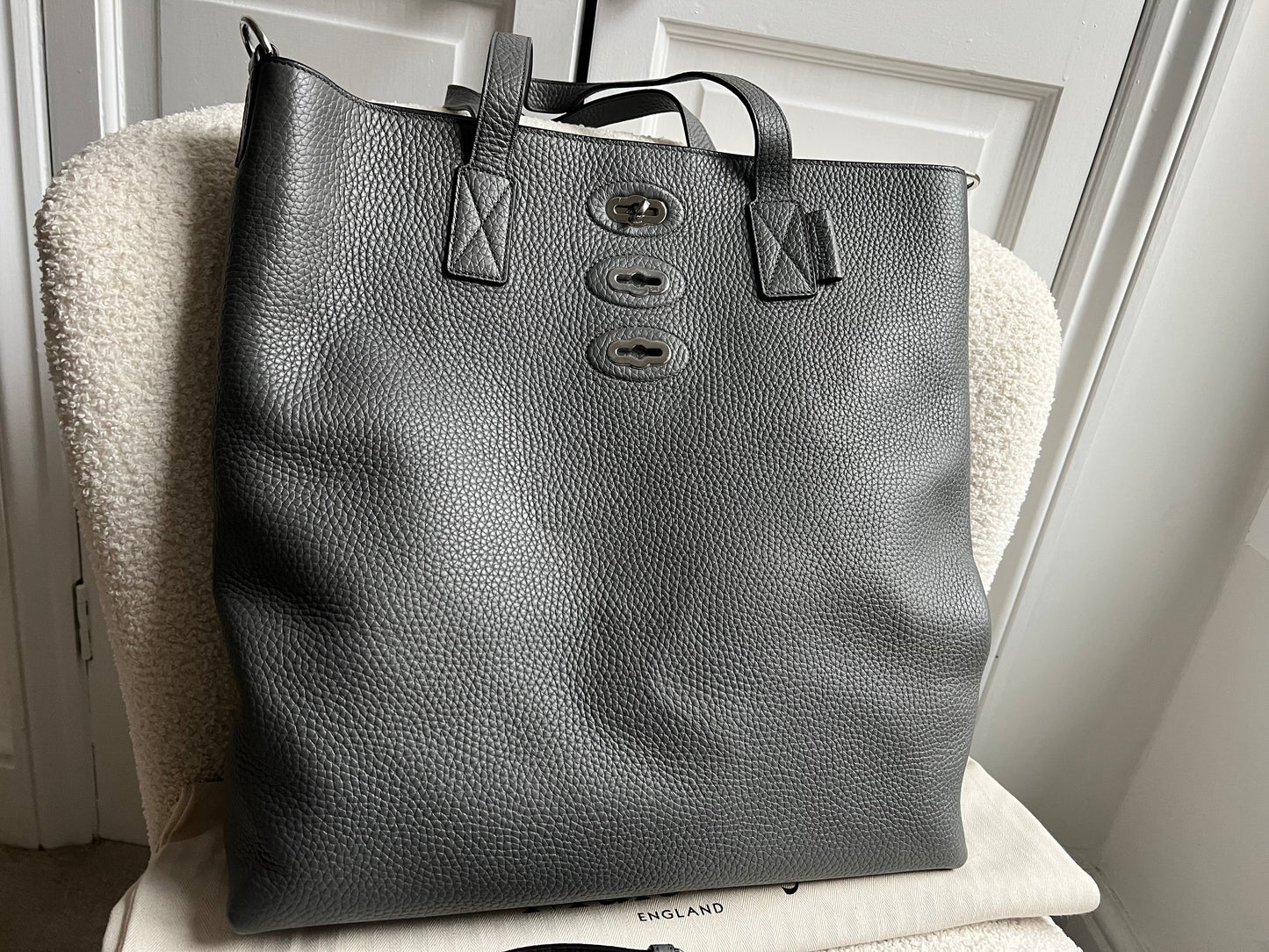Mulberry Brynmore Tote in Charcoal Grey heavy grain
