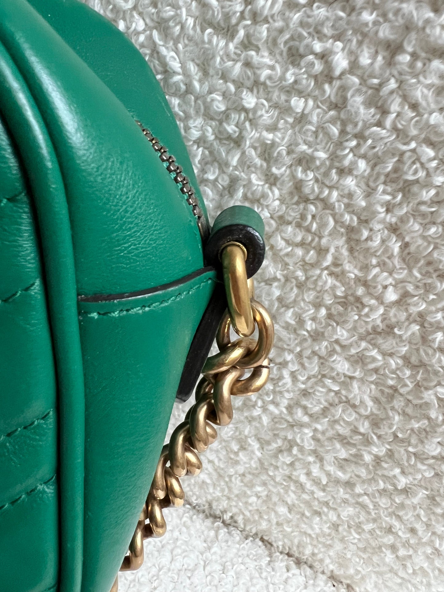 Gucci GG Green Marmont Small Shoulder Bag (RRP £1440)