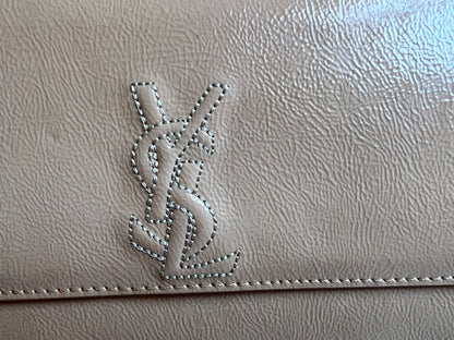Yves Saint Laurent (YSL) Beige Patent Belle de Jour Clutch