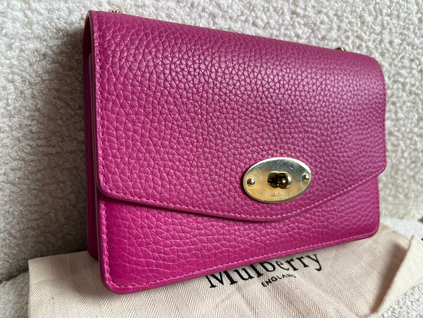 Mulberry Pink Small Darley Shoulder Bag (RRP £695)