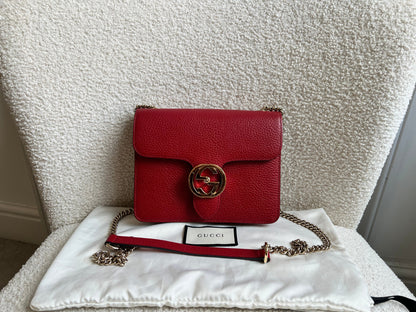Gucci Interlocking GG Red Small Shoulder Bag