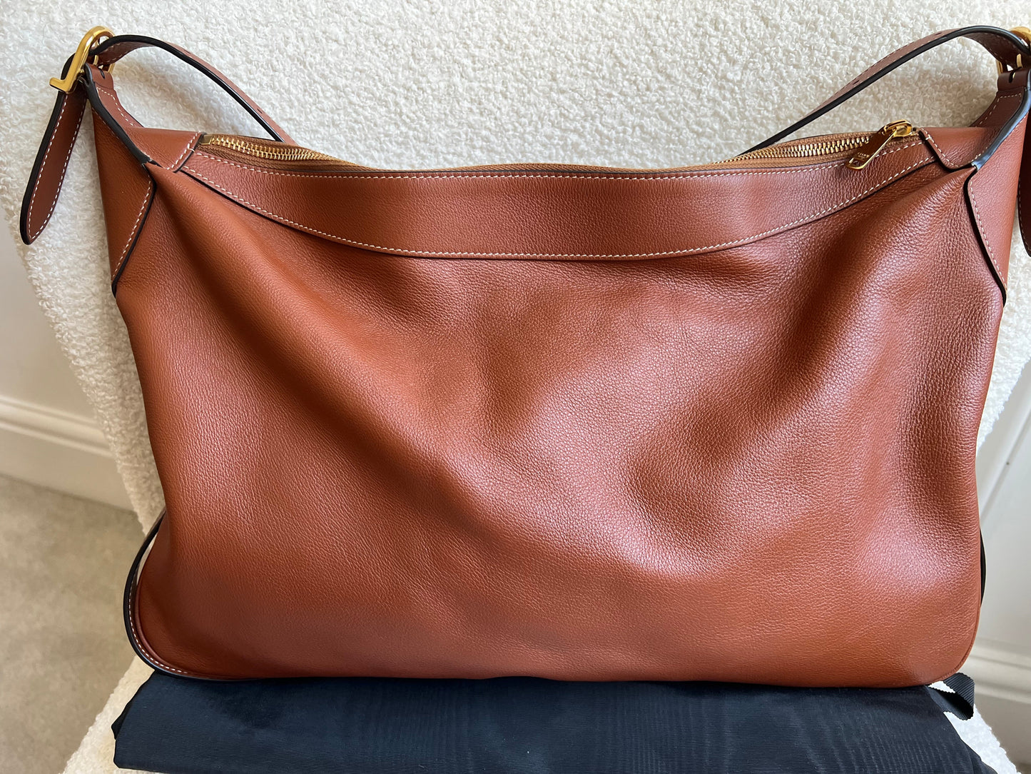 Celine Large Romy Bag in Tan Calfskin (RRP £2350)