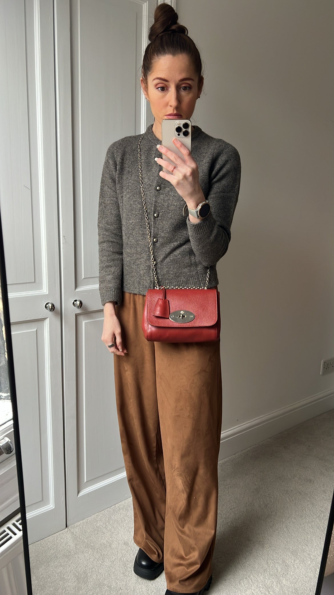 Mulberry Rust Regular Lily with Silver Hardware