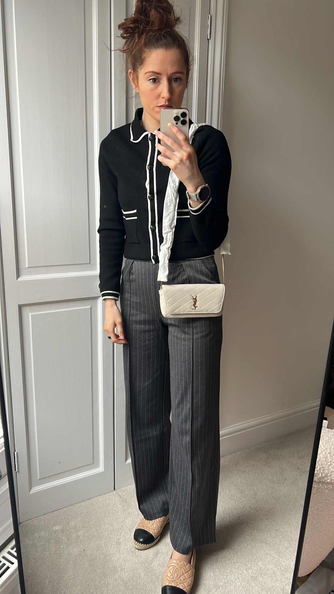 Yves Saint Laurent (YSL) Blanc Vintage Gaby Phone Pouch (RRP £920)