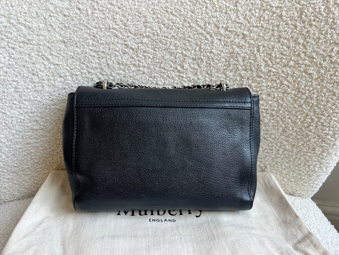 Mulberry Black Regular Lily with Silver Hardware (RRP £995)