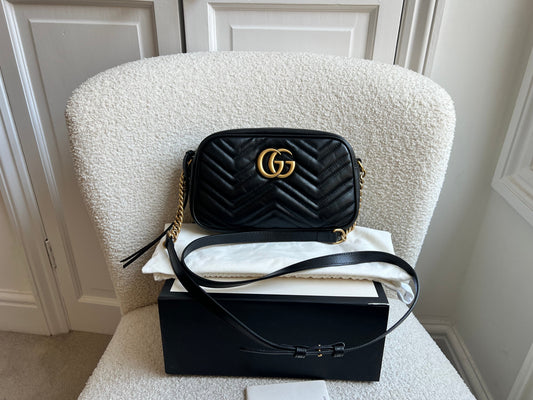 Gucci GG Black Marmont Small Shoulder Bag (RRP £1440)