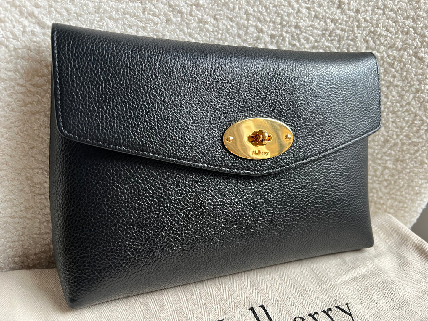 Mulberry Black Large Darley Cosmetic Pouch (RRP £395)