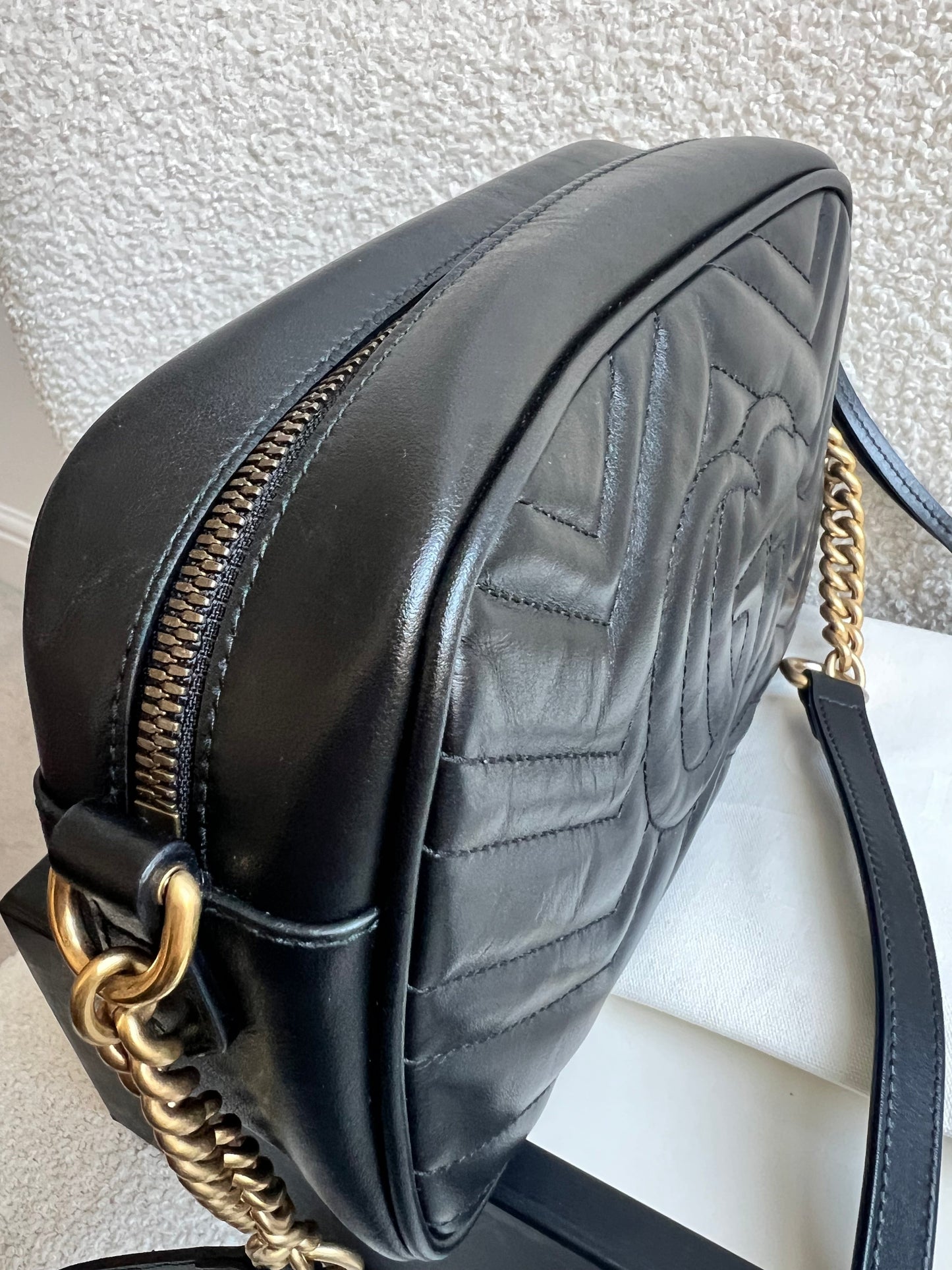Gucci GG Black Marmont Small Shoulder Bag (RRP £1440)