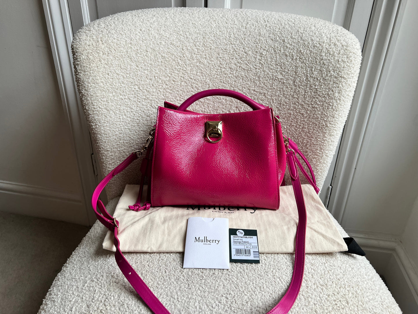 Mulberry Small Spongy Patent Pink Iris