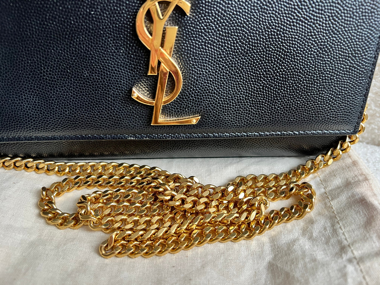 Yves Saint Laurent (YSL) Black Small Kate with Gold Hardware (RRP £1,550)