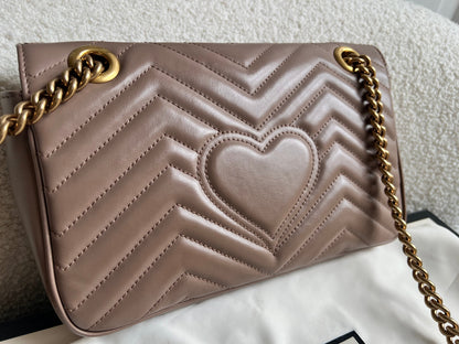 Gucci GG Dusty Pink Marmont Small Shoulder Bag (RRP £2070)